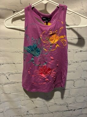 GapKids Purple Floral Graphic Tank